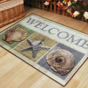 European Vintage Seashell and Starfish Pattern Anti-Slipping Welcome Doormat