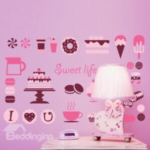 Sweet Pink Bakery Print Stickers for Kids