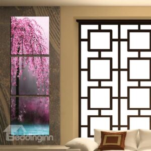 Beautiful Hanging Flowers Canvas 3-Panel Wall Art prints