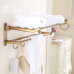 European Retro Style High Class Brass Bathroom Shelf