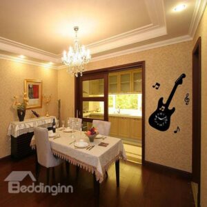 Creative Metal Guitar Design Mute Wall Clock