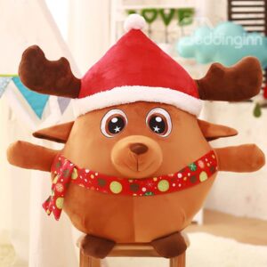 Lovely Cartoon Elk Design Super Soft Throw Pillow