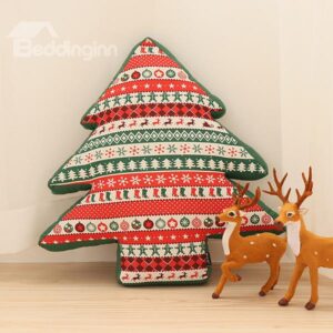 Fancy Christmas Tree Design European Style Throw Pillow