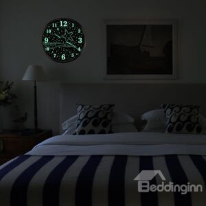 Creative Modern Luminous Bedroom 14 Inches Mute Wall Clock