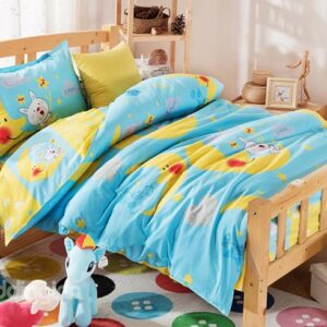 Lovely Moon and Little Rabbit Pattern Kids Cotton 3-Piece Duvet Cover Sets