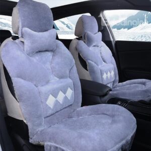Warm and Comfortable Long Haired Plush Winter Car Seat Cover