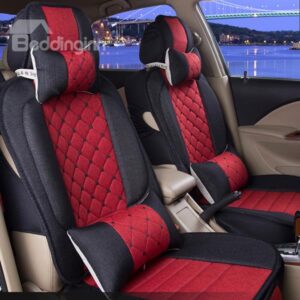 Perfect Plaid Pattern With Lucurious Dual Colored Design Car Seat Covers