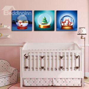 Festival Christmas Theme 3-Panel Kidsroom Wall Art Prints