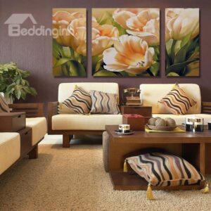 Fabulous Chic Floral Pattern 3-Panel Wall Art Prints