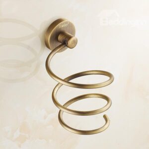 High Class Retro Style 100% Brass Hair Drier Holder