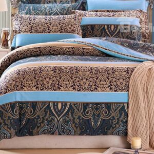 Royal Exquisite Jacquard Printing Cotton 4-Piece Duvet Cover Sets