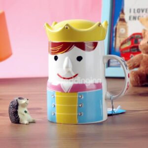 Unique Two-Side Patterns Prince and Princess Ceramic Coffee Mug