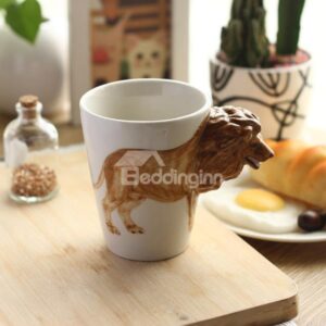 Amazing 3D Lion Ceramic Coffee Mug
