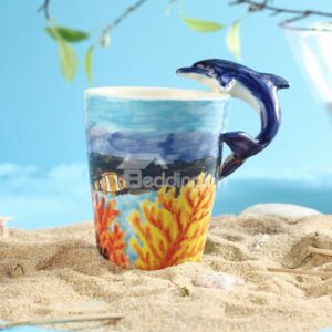 Wonderful 3D Dolphin Sea World Design Ceramic Coffee Mug
