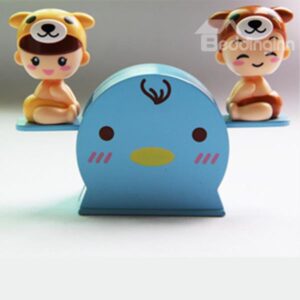 Creative Solar Powered Kids on Seesaw Car Decor