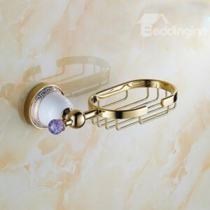 High Class Modern Golden Brass Soap Holder