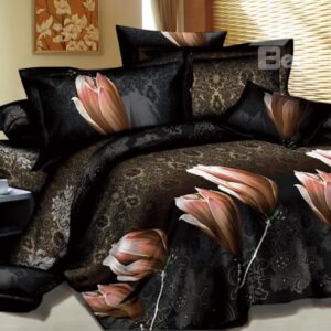 Mysterious Flowers Printed Cotton 2-Piece Pillow Cases