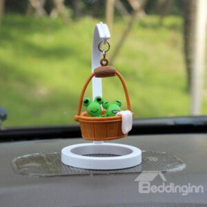Creative Frog in Bucket Cartoon Stand Car Decor