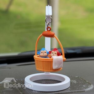 Creative Monkey in Bucket Cartoon Stand Car Decor