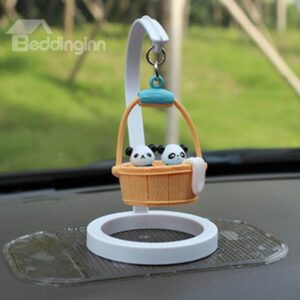 Creative Panda in Bucket Cartoon Stand Car Decor
