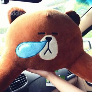 Cute and Super Comfortable Dozy Bear Lumbar Seat Pillow