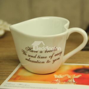 Classic Chic Heart-Shaped Letters Ceramic Coffee Mug