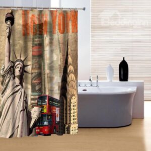 Fashion Unique New York The Statue of Liberty 3D Shower Curtain