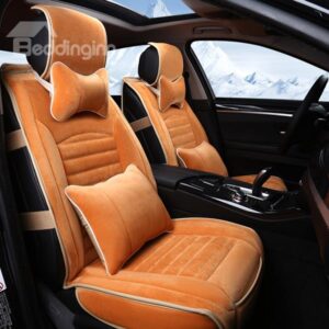 Comfortable Pure Colored Short Plush a Car Seat Cover
