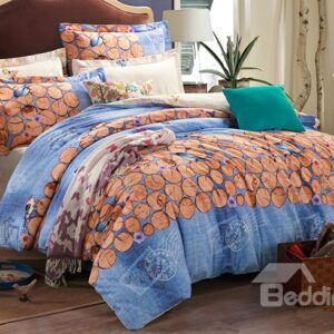 Birds on the Stump Printing Cotton 4-Piece Duvet Cover Sets