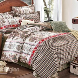 Refreshing Exquisite Jacquard Design Cotton 4-Piece Duvet Cover Sets