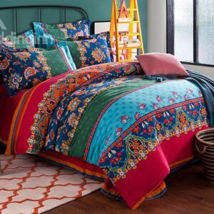 Esthetical Jacquard Design Cotton 4-Piece Duvet Cover Sets