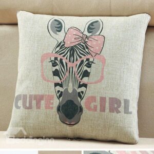 Comfortable Quillow Charming Zebra Lion Linen Blanket Car Pillow