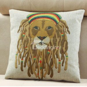 Comfortable Quillow Punk Lion Linen Blanket Car Pillow