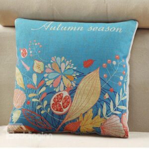 Comfortable Quillow Autumn Floral Linen Blanket Car Pillow