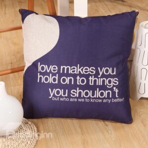 Convertable Quillow Blue Heart Pattern Linen Blanket Car Pillow