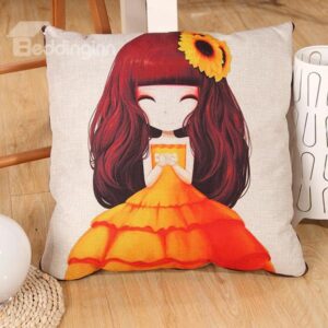 Convertable Quillow Floral Girl Patterned Linen Blanket Car Pillow