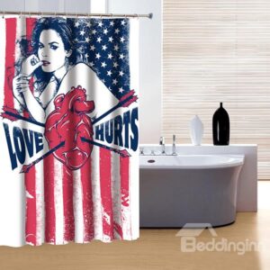 Creative Design Girl Being Hurt 3D Shower Curtain