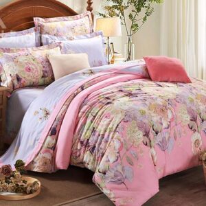 Pastoral Bright Flowers Printing Cotton 4-Piece Duvet Cover Sets