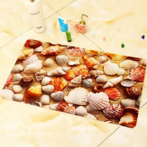 Fantastic 3D Seashells Anti-Slipping Bathroom Rug Doormat