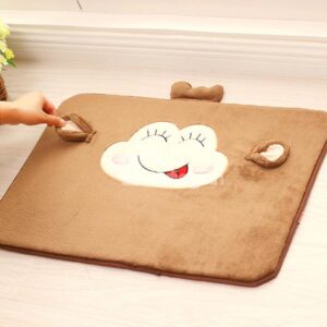 Cute Cartoon Smiling 3D Monkey Coral Fleece Doormat