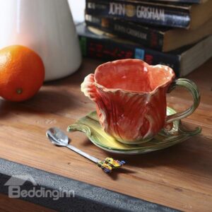 Creative European Style Tulip Design Ceramic Coffee Cup