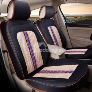 Super Comfortable Premium Ice Silk and Leather Material Car Seat Cover