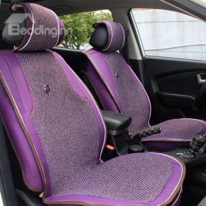 Premium Linen Material Comfortable Pure Color Car Seat Cover