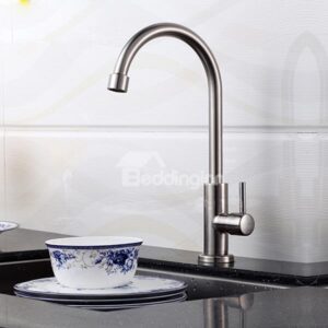 Stainless Steel One-Hole One-Handle Kitchen Sink Faucet