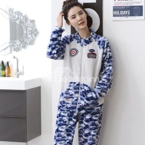New Fashion Camouflage Pattern Leisure Flannel Pajamas Sets