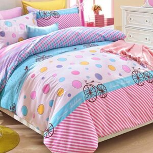 Lovely Colorful Polka Dots Pattern Kids Duvet Cover Set