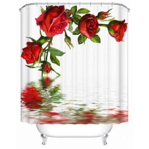 Tranquil Charming Concise Roses 3D Shower Curtain