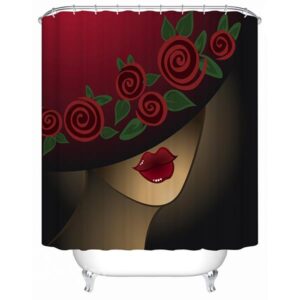 Artistic Design Flower Girl 3D Shower Curtain
