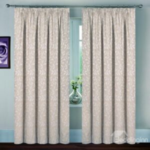 Elegant Floral Pattern Pinch Pleat Curtain