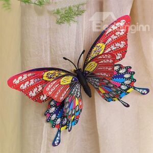 Wonderful Wall Window Curtain Decoration 3D Butterfly Red 3D Wall Sticker